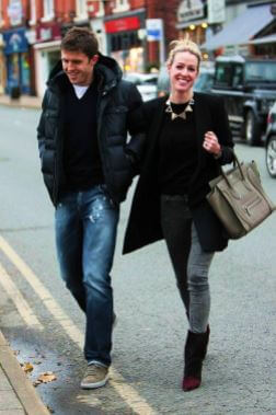 Lisa Roughead with her husband Michael Carrick.